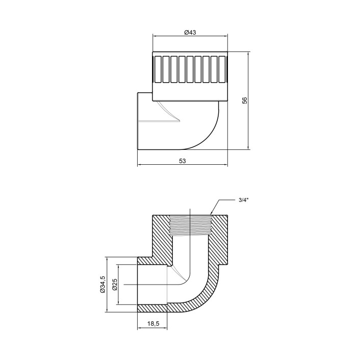 Кутик PPR Thermo Alliance 25х3/4" ВР Кутик PPR Thermo Alliance 25х3/4" ВР