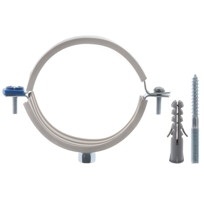 Хомут трубний оцинкований Koer KCB.10.G 3" (87-92) сірий (KR2791) Хомут трубний оцинкований Koer KCB.10.G 3" (87-92) сірий (KR2791)