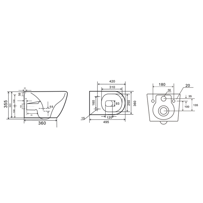Унітаз підвісний Mixxus Premium ELLIPSE-0308-T3 GRAY 490x360x360mm система змиву TORNADO 3.0 (MP6654) Унітаз підвісний Mixxus Premium ELLIPSE-0308-T3 GRAY 490x360x360mm система змиву TORNADO 3.0 (MP6654)