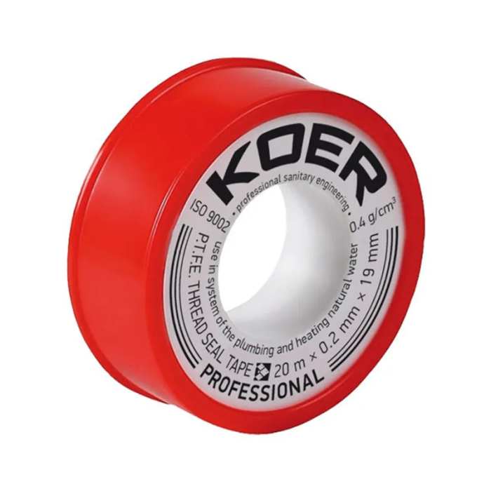 ФУМ стрічка для води Koer STP-01 PRO 20M * 0.2mm * 19mm (KR0121) ФУМ стрічка для води Koer STP-01 PRO 20M * 0.2mm * 19mm (KR0121)