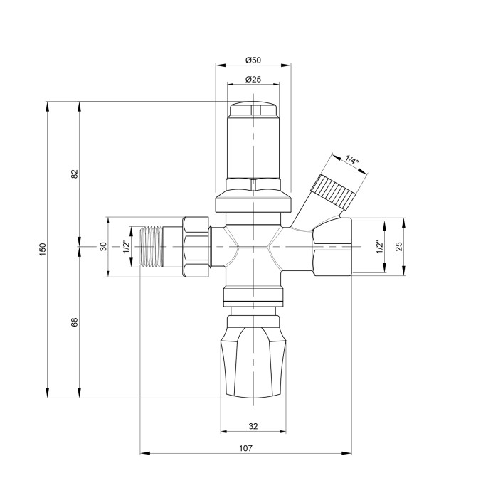 Підживлюючий клапан Icma 1/2" №249 Підживлюючий клапан Icma 1/2" №249