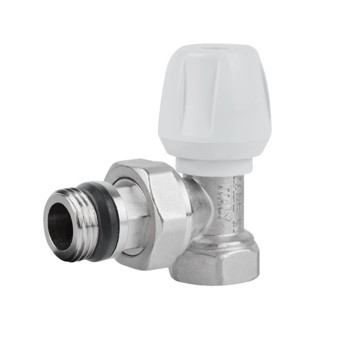 Кран радіаторний Icma 1/2" з антипротіканням кутовий №803+940 Кран радіаторний Icma 1/2" з антипротіканням кутовий №803+940