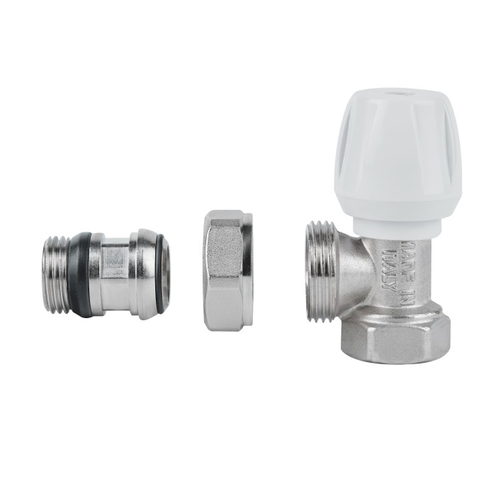 Кран радіаторний Icma 1/2" з антипротіканням кутовий №803+940 Кран радіаторний Icma 1/2" з антипротіканням кутовий №803+940