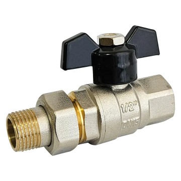 Кран кульовий з американкою KARRO PERFECT 1" (чорний метелик) {40/4}