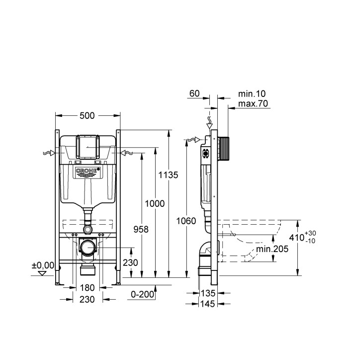 Інсталяція для унітазу Grohe Rapid SL (38840000) Інсталяція для унітазу Grohe Rapid SL (38840000)