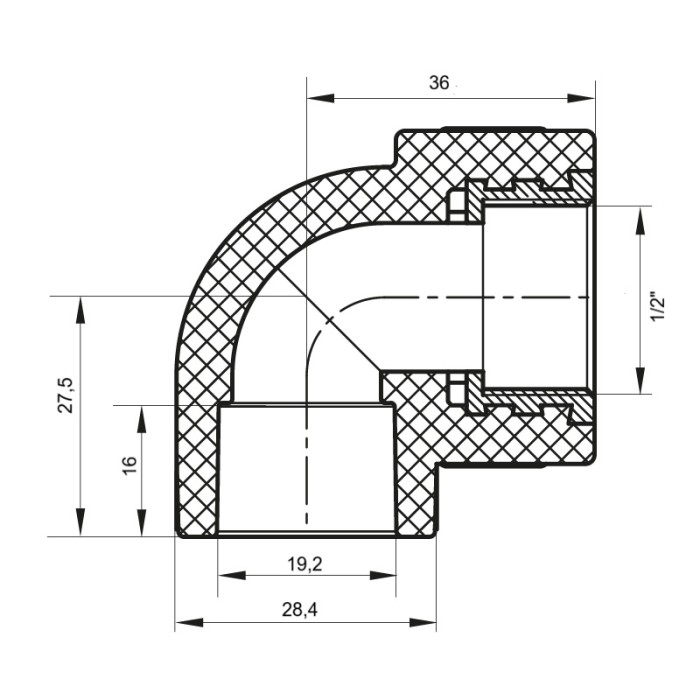 Кут ВР 20x1/2F PPR Koer K0113.PRO (KP0135) Кут ВР 20x1/2F PPR Koer K0113.PRO (KP0135)