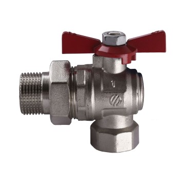 Кран кульовий ARCO 1″ SENA 154305 кутовий з американкою  (754305)