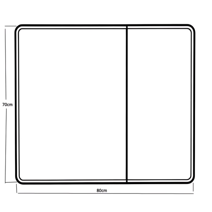Дзеркальна шафка Mixxus Premium Olivary CM01-80x70x13 з LED Touch, димером, регулятором яскравості (MI8296) Дзеркальна шафка Mixxus Premium Olivary CM01-80x70x13 з LED Touch, димером, регулятором яскравості (MI8296)