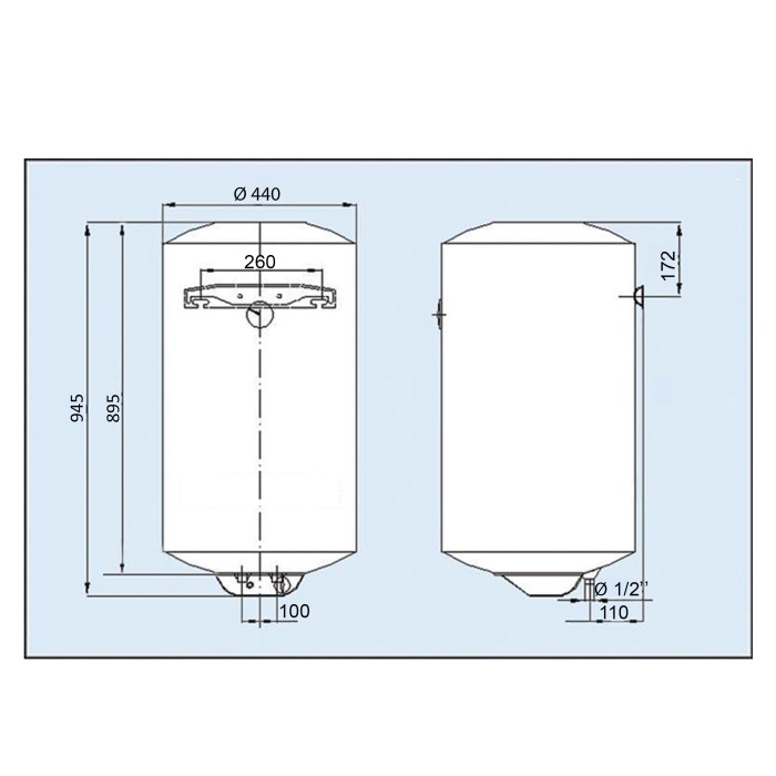 Водонагрівач LEOV LV Dry 100 l сухий тен (100L D) Водонагрівач LEOV LV Dry 100 l сухий тен (100L D)