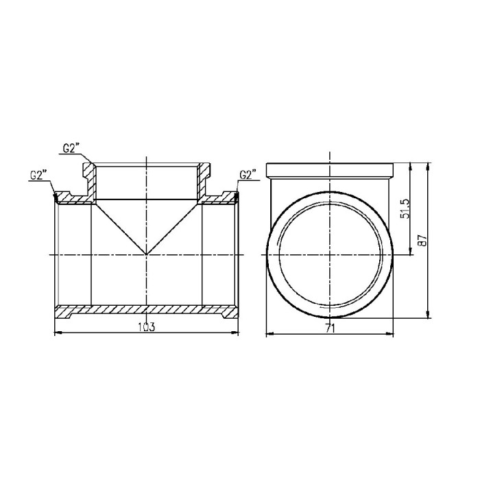 Трійник Thermo Alliance Forte 2" ВВ SF36150 Трійник Thermo Alliance Forte 2" ВВ SF36150