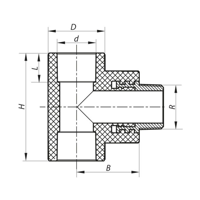 Трійник ЗР 32x1M PPR Koer K0112.PRO (KP0133) Трійник ЗР 32x1M PPR Koer K0112.PRO (KP0133)