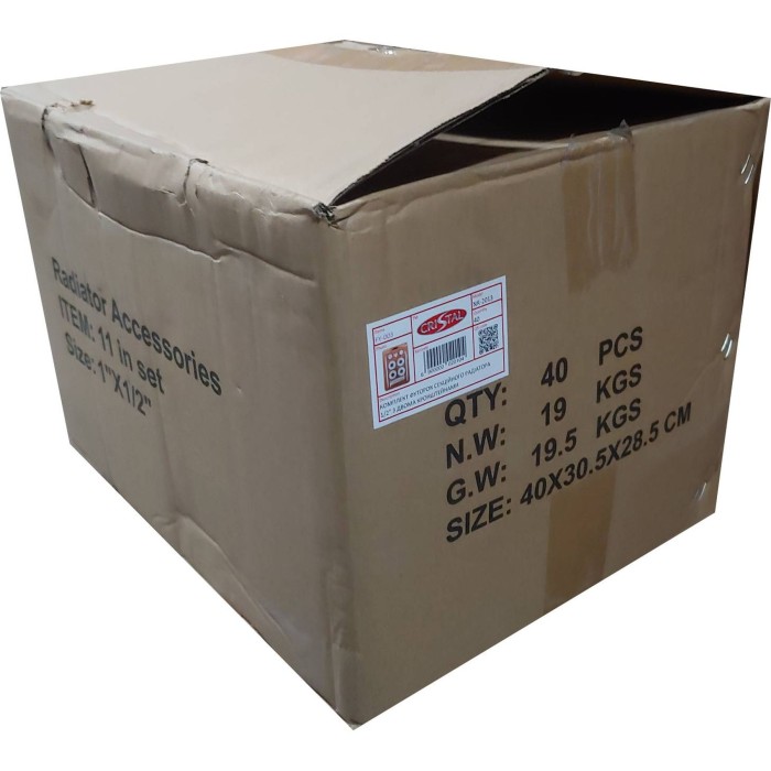 Комплект футорок секційного радіатора CRISTAL NR-2013 1/2″ з 2-кронштейнами (HT 405) Комплект футорок секційного радіатора CRISTAL NR-2013 1/2″ з 2-кронштейнами (HT 405)