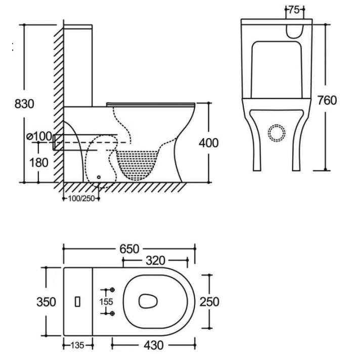 Чаша унітазу-компакту Mixxus Wave-0402-T3 Bowl 650x350x830 Tornado 3.0 без сидіння (MI8360) Чаша унітазу-компакту Mixxus Wave-0402-T3 Bowl 650x350x830 Tornado 3.0 без сидіння (MI8360)