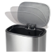 Відро для сміття з плавним закриттям прямокутне Mixxus Cubic-TC0112 SS Color 12л колір нержавійка (MI7089)