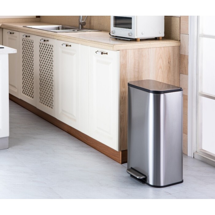 Відро для сміття з плавним закриттям прямокутне Mixxus Cubic-TC0112 SS Color 12л колір нержавійка (MI7089) Відро для сміття з плавним закриттям прямокутне Mixxus Cubic-TC0112 SS Color 12л колір нержавійка (MI7089)