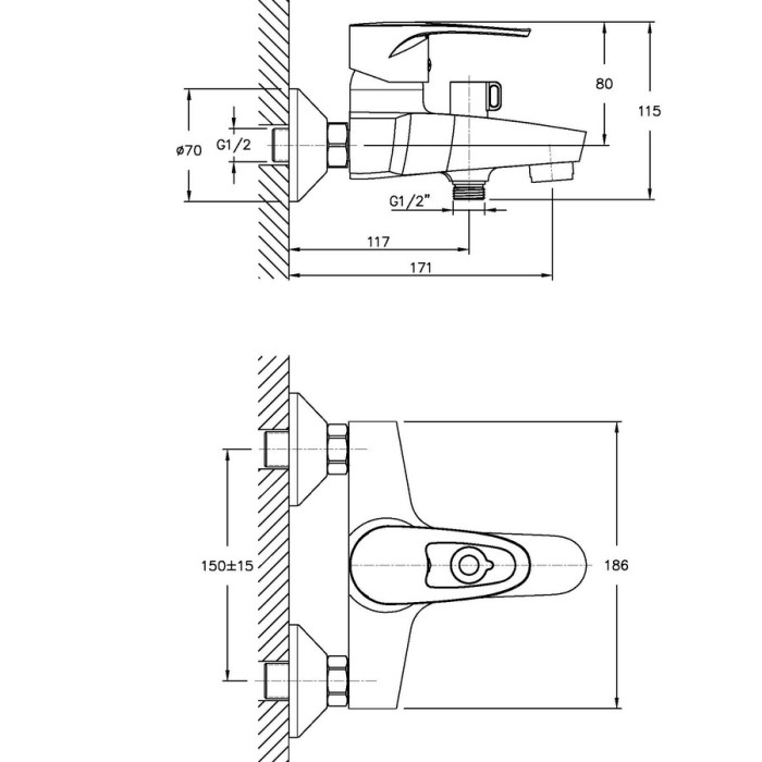 Змішувач для ванни Haiba Xide 009 (HB0402) Змішувач для ванни Haiba Xide 009 (HB0402)