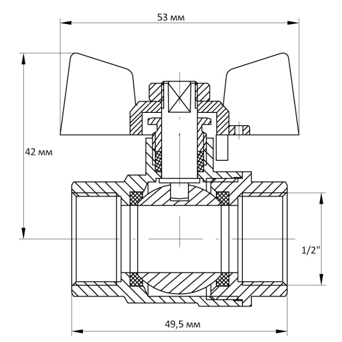 Кран кульовий Koer 1/2" ГГМ (KR.217) (KR0030) Кран кульовий Koer 1/2" ГГМ (KR.217) (KR0030)