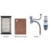 Мийка Zerix ZH7545-SET-05 DECOR NANO-SILVER (3.0/0.8) з нерж. сталі, комплект (нержавійка) (ZM5584)