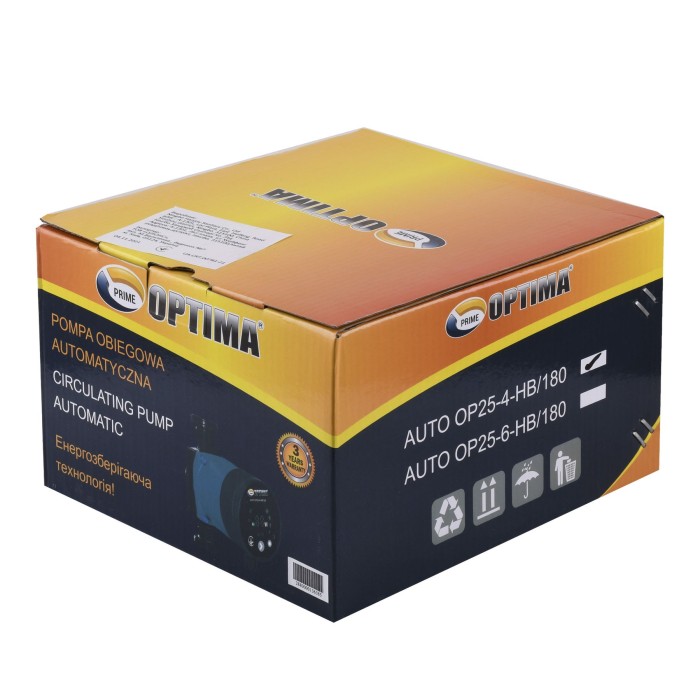 Насос циркуляційний енергоощадний Optima PRIME OP25-40AUTO 180мм + гайки Насос циркуляційний енергоощадний Optima PRIME OP25-40AUTO 180мм + гайки