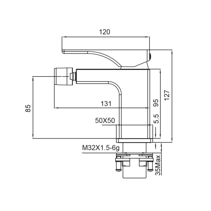 Змішувач для біде Koer KB-20010-05 (Колір чорний) (KR3481) Змішувач для біде Koer KB-20010-05 (Колір чорний) (KR3481)