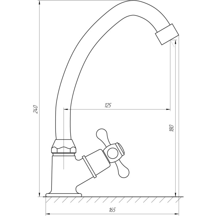 Монокран для мийки Globus Lux GLHI-1051-BR На Гайці Латунь Монокран для мийки Globus Lux GLHI-1051-BR На Гайці Латунь