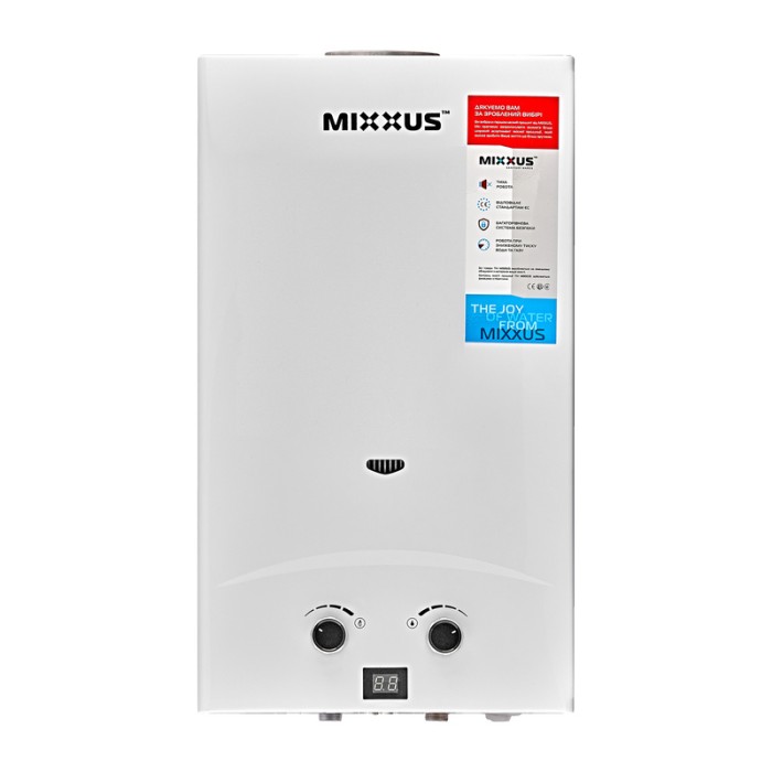 Газова колонка Mixxus GWH-0112 BASIC WHITE димохідна 12 л/хв (WH0029) Газова колонка Mixxus GWH-0112 BASIC WHITE димохідна 12 л/хв (WH0029)