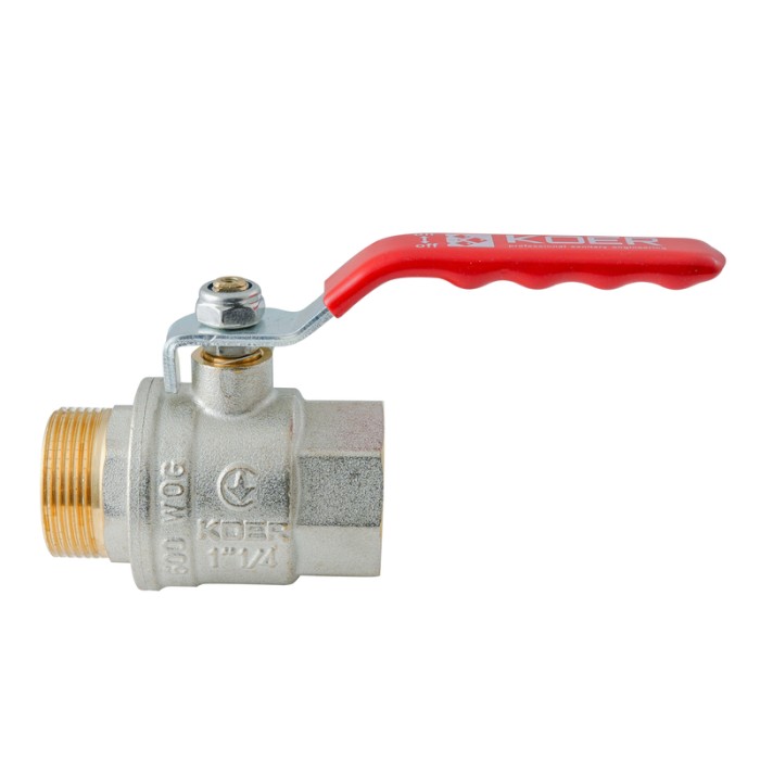 Кран кульовий ГШВ Koer Extreme KE.215-32 - 1 1/4" FM ручка "важіль" червона (KR5753) Кран кульовий ГШВ Koer Extreme KE.215-32 - 1 1/4" FM ручка "важіль" червона (KR5753)