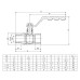 Кран кульовий ITAL PN25 1 1/4" вн.-зов., ручка, нікель