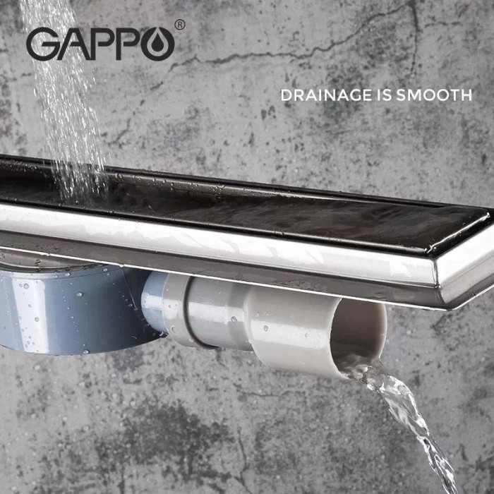 Душовий трап під плитку GAPPO G83007-4, 70х300 мм, нержавіюча сталь Душовий трап під плитку GAPPO G83007-4, 70х300 мм, нержавіюча сталь