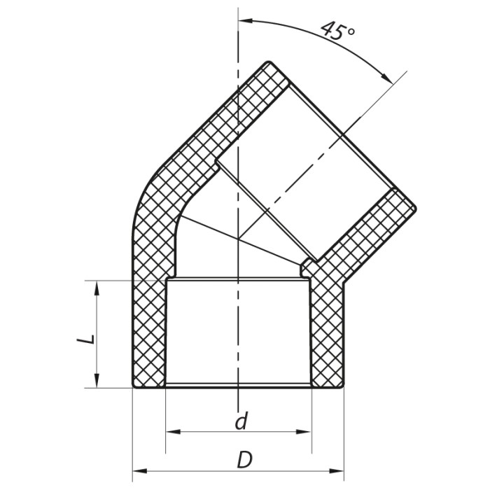 Кут 45 32 PPR Koer K0015.PRO (KP0019) Кут 45 32 PPR Koer K0015.PRO (KP0019)