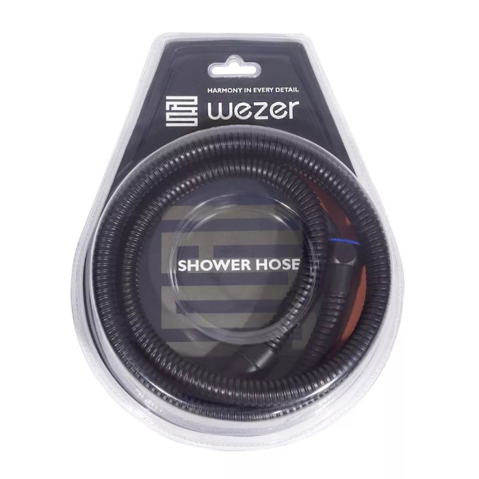 Душовий шланг WEZER WKR-008-150В, 150 см, чорний Душовий шланг WEZER WKR-008-150В, 150 см, чорний