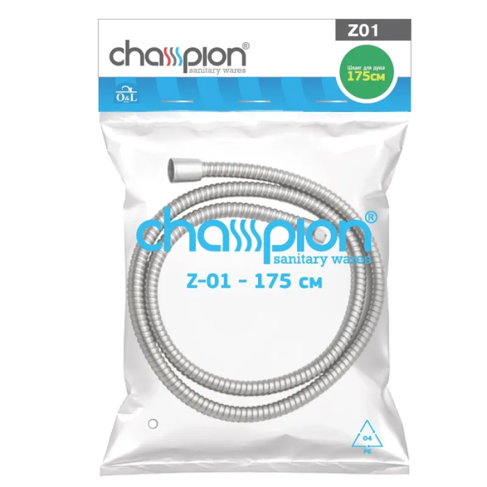 Шланг для лійки душа Champion Chr.Z-01 (175 см) (ZX0425) Шланг для лійки душа Champion Chr.Z-01 (175 см) (ZX0425)