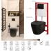Комплект: Mixxus Premium Bevel-SET-2101 Black (в 2 ящ) Унітаз система змиву Tornado 1.0+ Інсталяція Koer KT-0404 + панель KT-0604-05 Black Mat (MP6669)