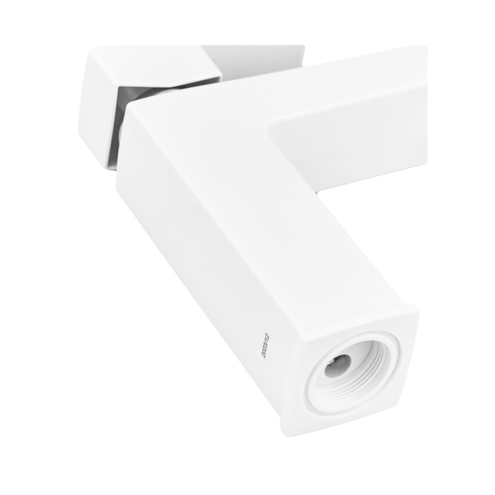 Змішувач для умивальника Plamix Kubus-001 SET White (з підведенням) (PM0671) Змішувач для умивальника Plamix Kubus-001 SET White (з підведенням) (PM0671)