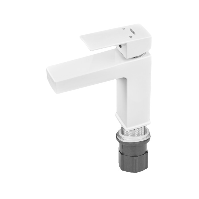Змішувач для умивальника Plamix Kubus-001 SET White (з підведенням) (PM0671) Змішувач для умивальника Plamix Kubus-001 SET White (з підведенням) (PM0671)