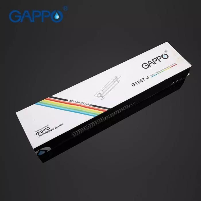 Полиця з тримачем для рушників GAPPO G1807-4, 580х120 мм, хром Полиця з тримачем для рушників GAPPO G1807-4, 580х120 мм, хром