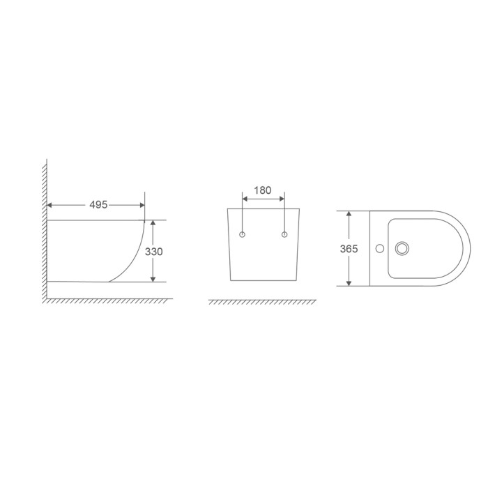 Біде підвісне Mixxus Premium Ellipse-0501 495x365x325mm (MP6469) Біде підвісне Mixxus Premium Ellipse-0501 495x365x325mm (MP6469)