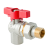 Кран з американкою кутовий Koer Extreme KE.228-15 - 1/2" ручка "метелик" червона (KR5763)