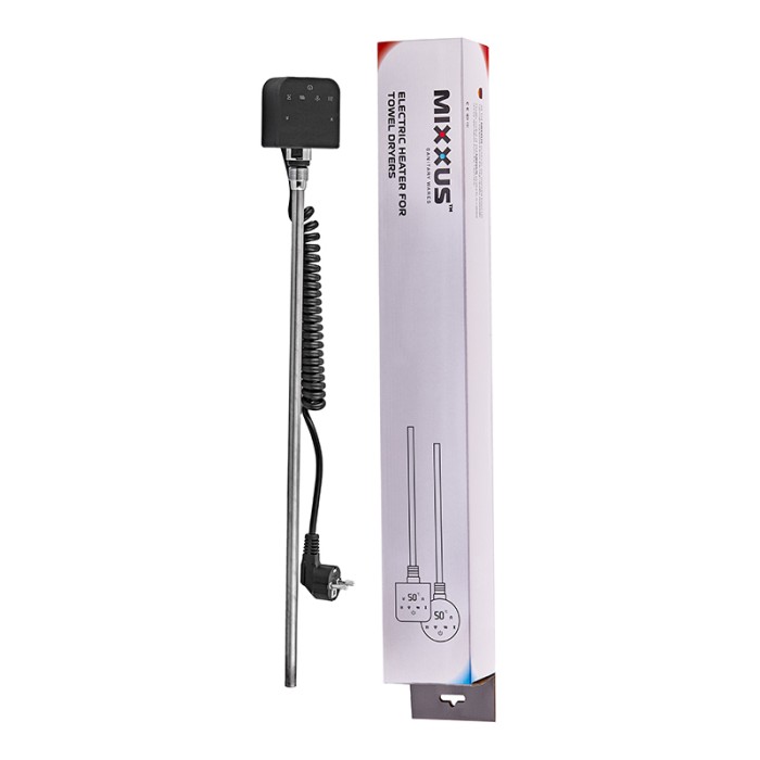 ТЕН електричний Mixxus TEH-0206 BLACK для сушарок рушників 600W (колір чорний) (MI6632)
