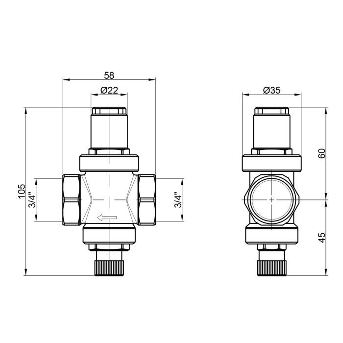 Редуктор Icma 3/4" №247 Редуктор Icma 3/4" №247
