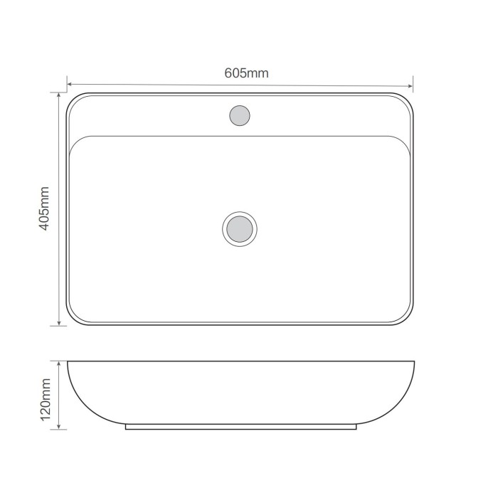 Раковина накладна Mixxus Premium BEVEL-0203 600х405х120mm з отвором під змішувач (MP6513) Раковина накладна Mixxus Premium BEVEL-0203 600х405х120mm з отвором під змішувач (MP6513)