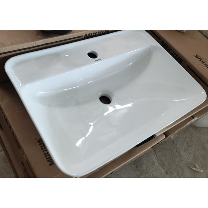 Раковина накладна Mixxus Premium BEVEL-0203 600х405х120mm з отвором під змішувач (MP6513) Раковина накладна Mixxus Premium BEVEL-0203 600х405х120mm з отвором під змішувач (MP6513)