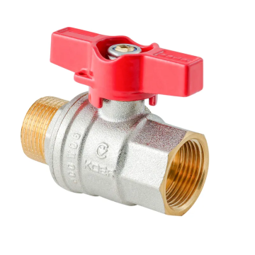Кран кульовий ГШМ Koer Extreme KE.218-20 - 3/4" FM ручка "метелик" червона (KR5760)