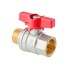 Кран кульовий ГШМ Koer Extreme KE.218-20 - 3/4" FM ручка "метелик" червона (KR5760)