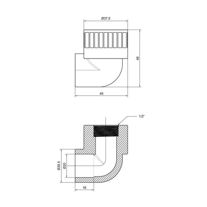 Кутик PPR Thermo Alliance 20х1/2" ВР Кутик PPR Thermo Alliance 20х1/2" ВР