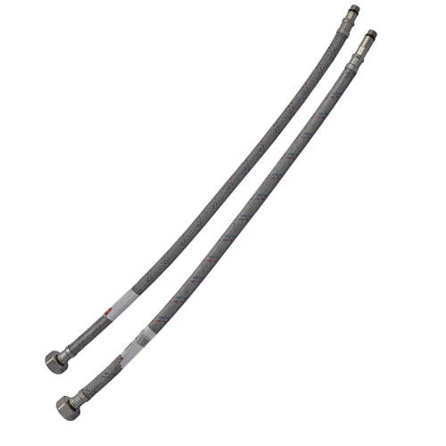 Гнучкі шланги для змішувача гайка 1/2'' - Штуцер M10 (100 см) 2 шт (силик. оболонка) Zerix (ZX3032)