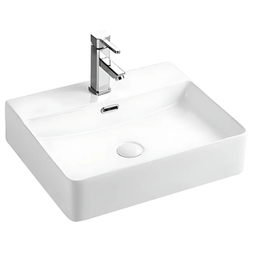 Раковина підвісна-накладна Mixxus Premium  QUADRO-0203 500x420x130mm (отвір під змішувач, перелив) (MP6718)