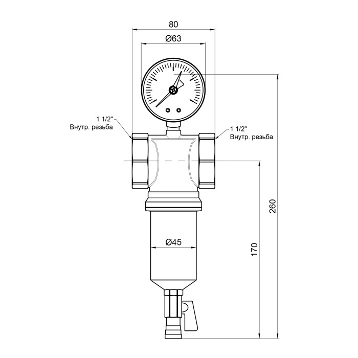 Фільтр самопромивний Icma 1 1/2" №750 Фільтр самопромивний Icma 1 1/2" №750