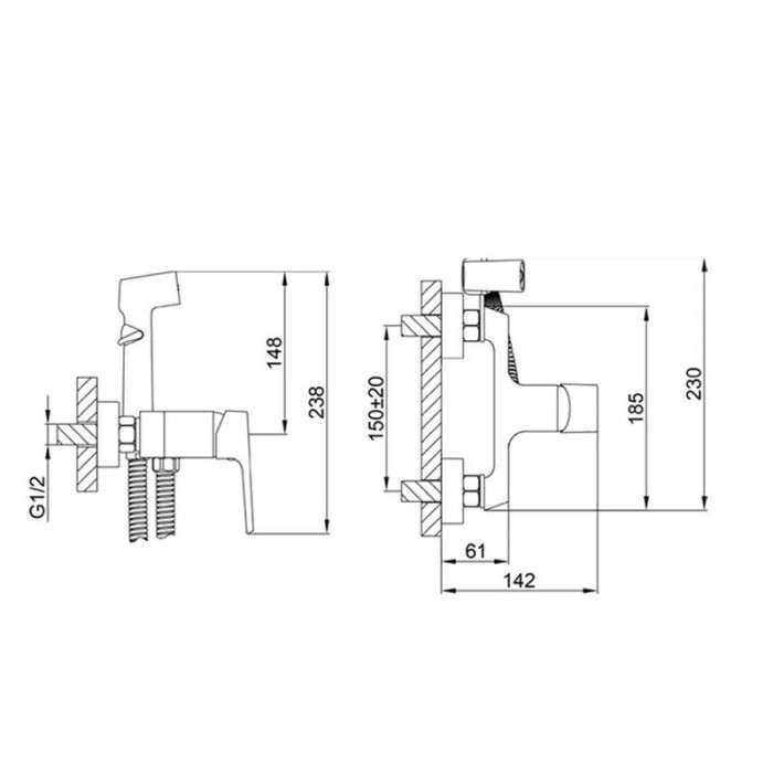 Гігієнічний душ Frap F2071-6 Гігієнічний душ Frap F2071-6