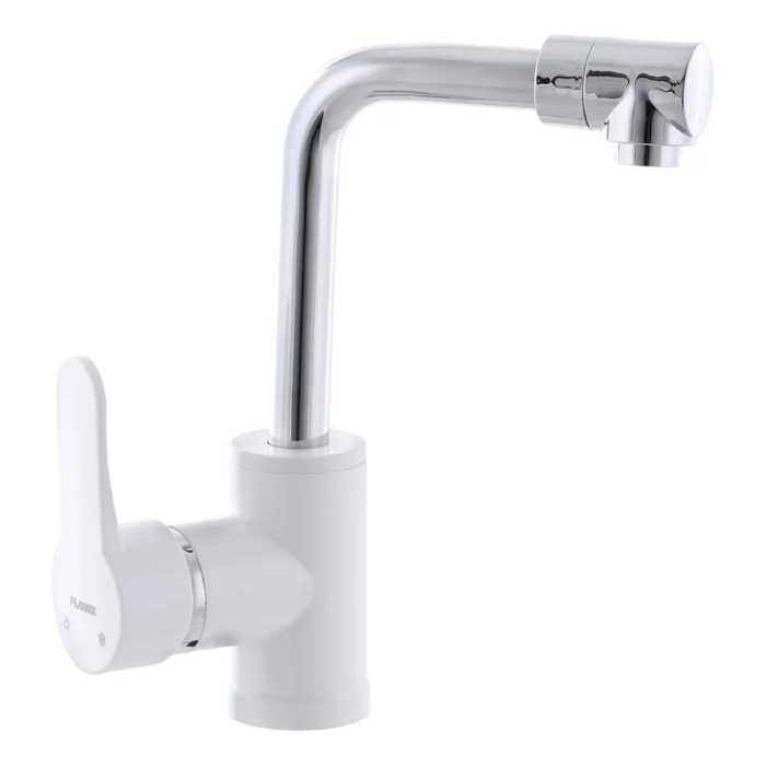 Змішувач для кухні Plamix Mario-001 White (без підводки) (PM0556) Змішувач для кухні Plamix Mario-001 White (без підводки) (PM0556)